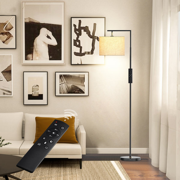 Ebern Designs Nylene 64" Arc/Arched Floor Lamp with Remote Control and Bulb Included & Reviews